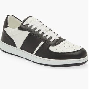 Collegium Pillar Destroyer Leather Low Top Sneaker Black/White Size NEW! $225